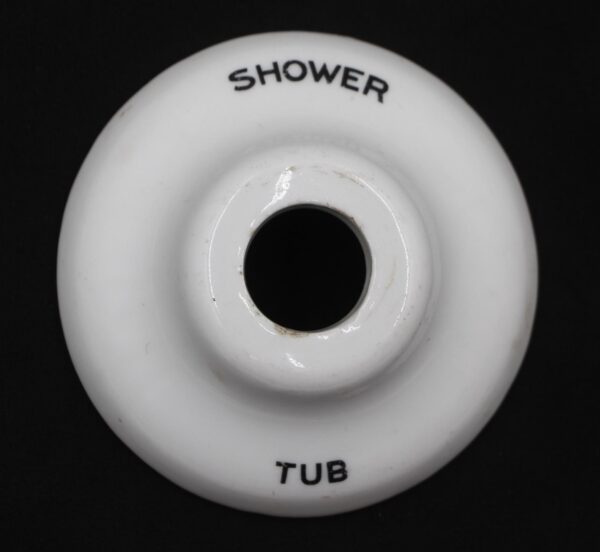 Bathroom - Vintage 3.375 in. White Ceramic Tub Shower Plate Cover