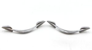 Cabinet & Furniture Pulls - Pair of Mid Century 4.125 in. Chrome Bridge Drawer Pulls