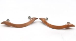 Cabinet & Furniture Pulls - Pair of Vintage 4.5 in. Copper Plated Brass Bridge Drawer Pulls
