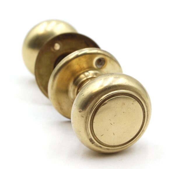 Door Knob Sets - Vintage Polished Cast Brass Concentric Door Knob Set