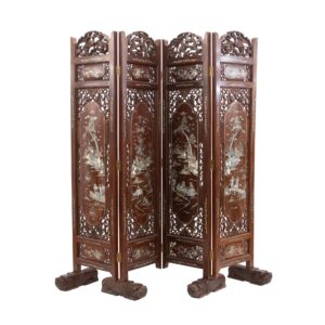 Living Room - Wooden Chinese 4 Panel Screen Divider