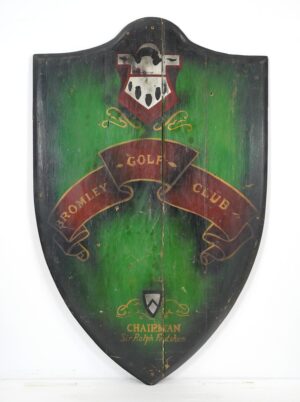 Other Wall Art - Hand Painted Bromley Golf Club Painted Wooden Shield