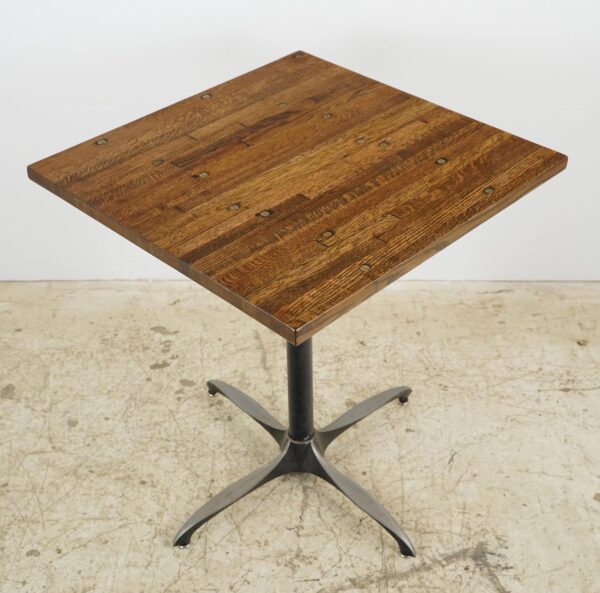 Unique Tables - Handcrafted 29.5 in. Industrial Flooring Steel Bistro Table