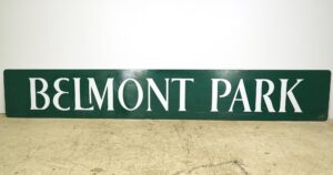 Vintage Signs - Reclaimed 130 in. Aluminum Belmont Park Racetrack Sign