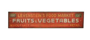 Vintage Signs - Reclaimed 221.5 in. Fruits & Vegetables Aluminum Movie Prop Sign