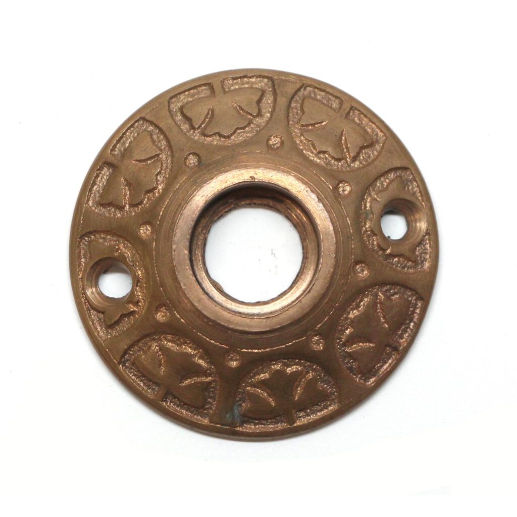 Antique 1.875 in. Victorian Bronze Door Knob Rosette