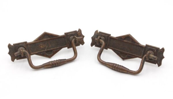 Cabinet & Furniture Pulls - Pair of Traditional 4.25 in. Pressed Brass Drawer Pulls