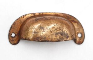 Cabinet & Furniture Pulls - Vintage 2.5 in. Brass Plated Drawer Cup Bin Pull