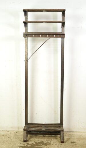 Mid 20th Century Industrial Steel Commercial Coat Rack Olde Good