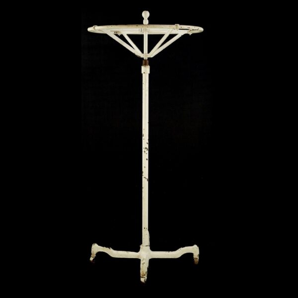 Wrought Iron Circular Clothing Racks Antique White Cast Iron