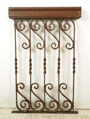Fencing, Railings & Posts - Reclaimed 22 in. Wood & Wrought Iron Railing Section