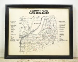 Globes & Maps - Framed Belmont Park Barn Area Guide Map