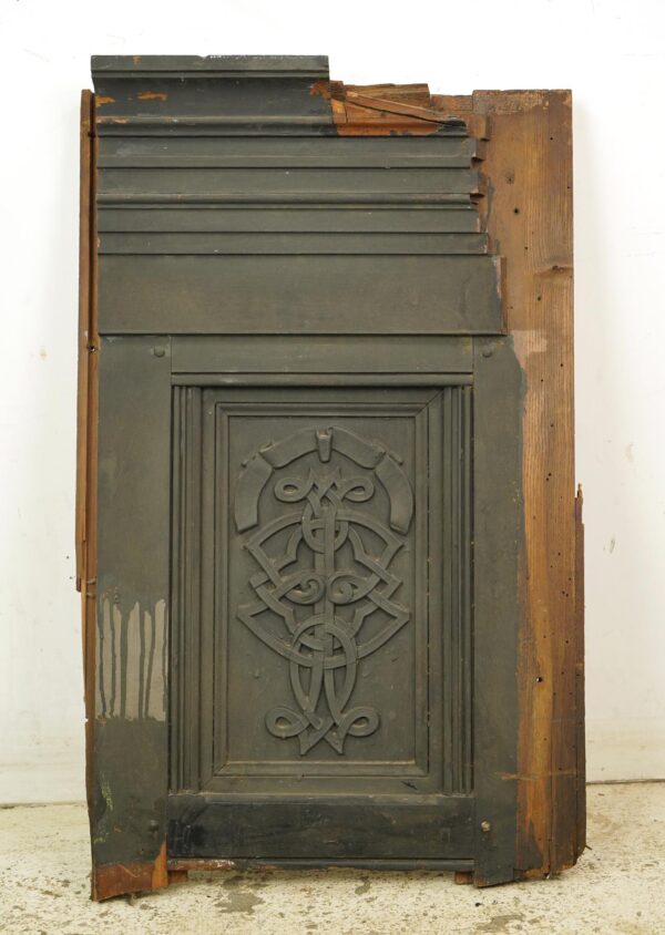 Other Wood Items - Reclaimed Carved Celtic Knot Black Wood Panel