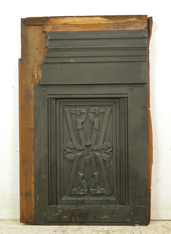 Other Wood Items - Reclaimed Carved Victorian Black Wood Panel