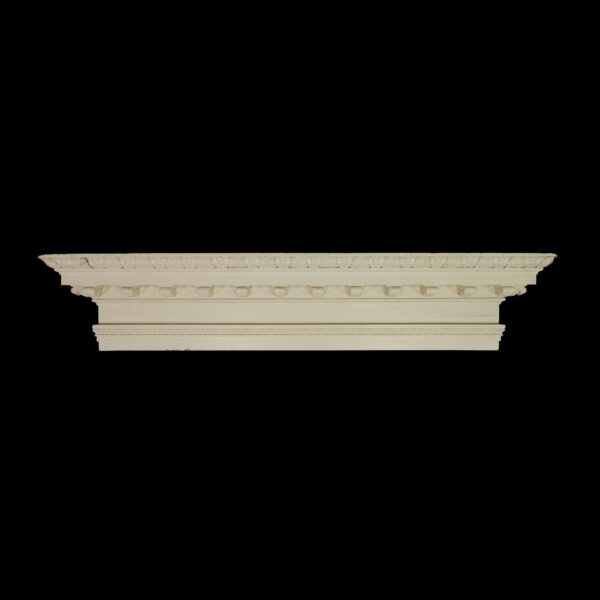 Pediments - Antique 96.125 in. White Wood Doorway Pediment
