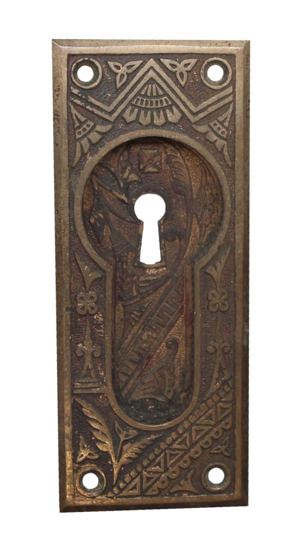 Pocket Door Hardware - Bronze Pocket Door Keyhole Plate