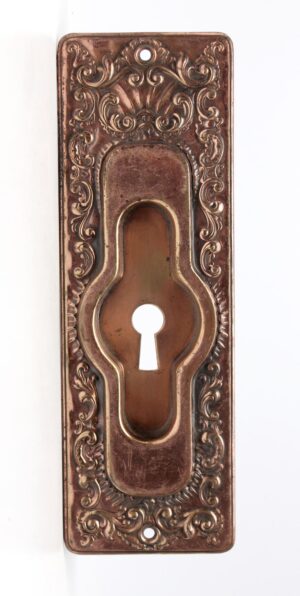 Pocket Door Hardware - French Voltaire Pocket Door Plate with Keyhole