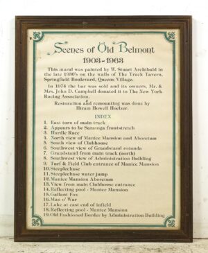 Posters - Scenes of Old Belmont Racetrack Frame Mural Index Poster