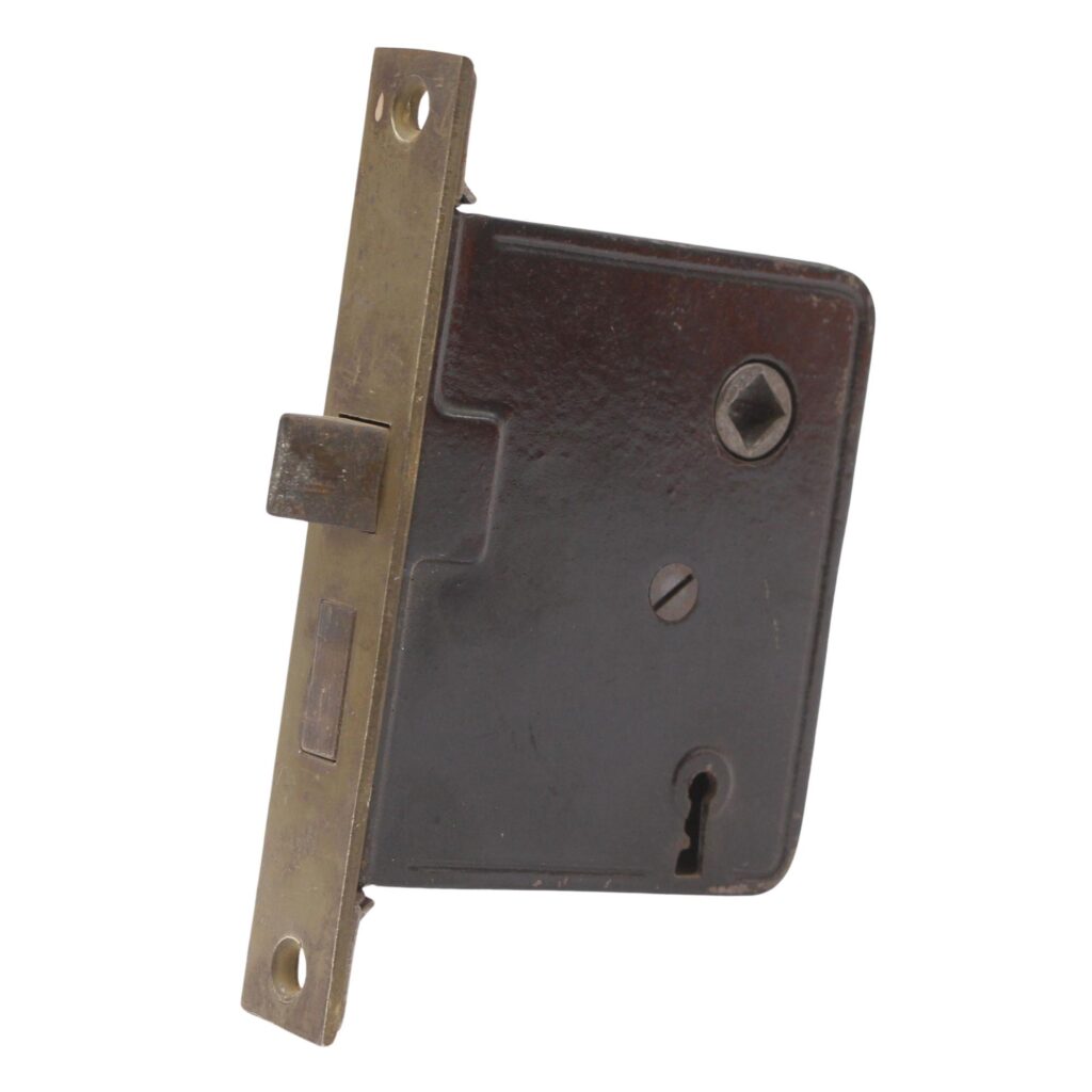 Antique Brass Finish Steel Right Swing Mortise Passage Door Lock