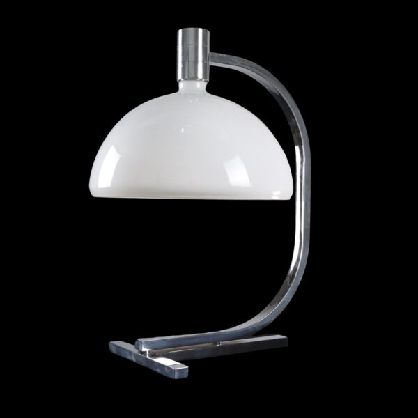 Table Lamps - 1960s Italian Modern Chrome Glass Table Desk Lamp by Franco Albini Table Lamps - 1960s Italian Modern Chrome Glass Table Desk Lamp by Franco Albini