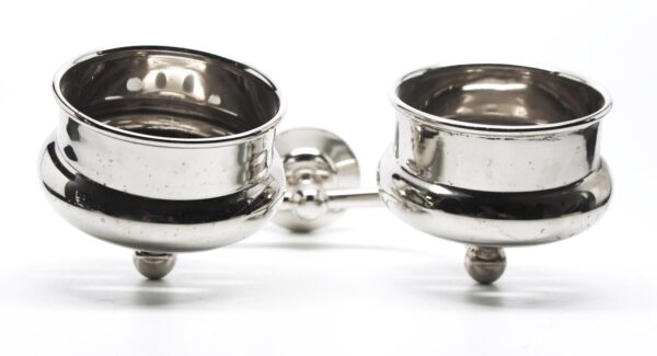 Bathroom - Olde New Nickel Over Brass Double Arm Wall Mount Cup Holder