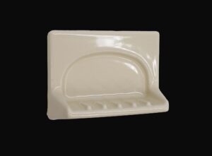 Bathroom - Vintage Off White Ceramic Wall Flush Mount Soap Dish Bathroom - Vintage Off White Ceramic Wall Flush Mount Soap Dish