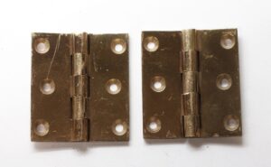 Cabinet & Furniture Hinges - Pair of Polished Brass Corbin 2.5 x 2.25 Butt Hinges
