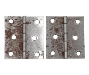 Cabinet & Furniture Hinges - Pair of Vintage 2 x 1.75 in. Steel Cabinet Hinges