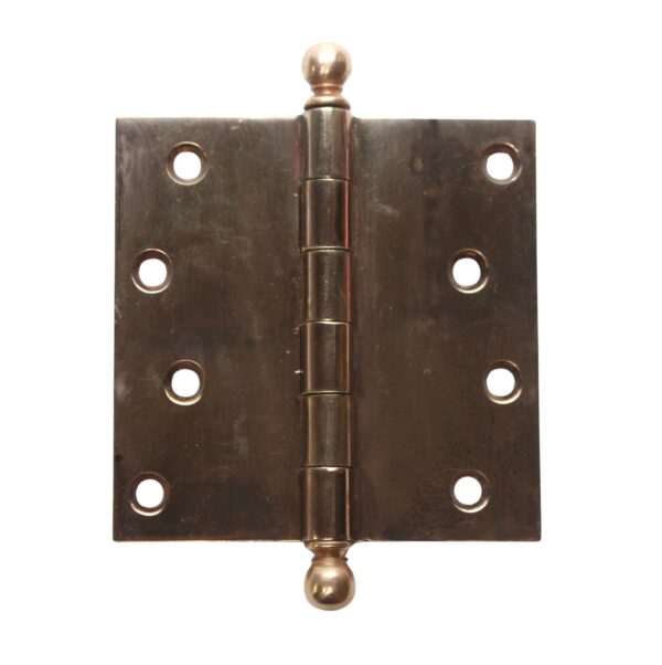 Door Hinges - Brass 4.5 x 4.5 in. Butt Antique Door Hinge with Ball Tips Door Hinges - Brass 4.5 x 4.5 in. Butt Antique Door Hinge with Ball Tips