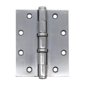 Door Hinges - Olde New Stock Chromed 5 x 4 in. Brass Stanley Butt Door Hinge