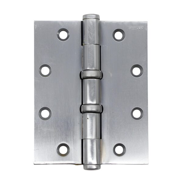 Door Hinges - Olde New Stock Chromed 5 x 4 in. Brass Stanley Butt Door Hinge