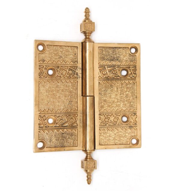 Door Hinges - Victorian Field Pattern Bronze 5 x 5 in. Butt Door Hinge
