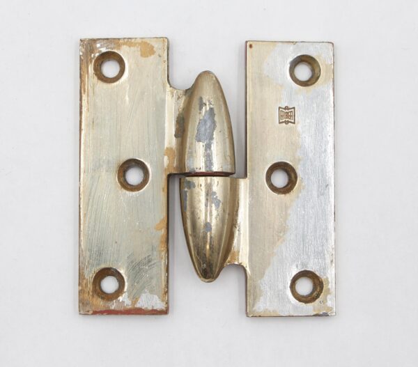 Door Hinges - Vintage 3.5 x 3.25 in. Brass Lift Off Right Olive Door Hinge