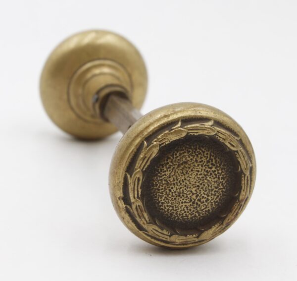 Door Knobs - Pair of 1930s Cast Bronze Reading Larello Entry Door Knobs