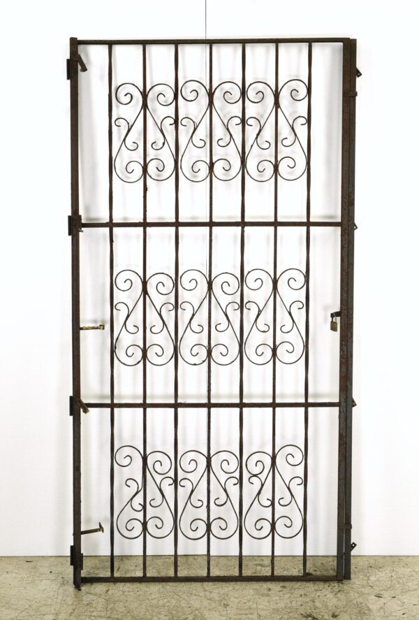 Gates - Antique Victorian Curled Wrought Iron 87 in. Gate