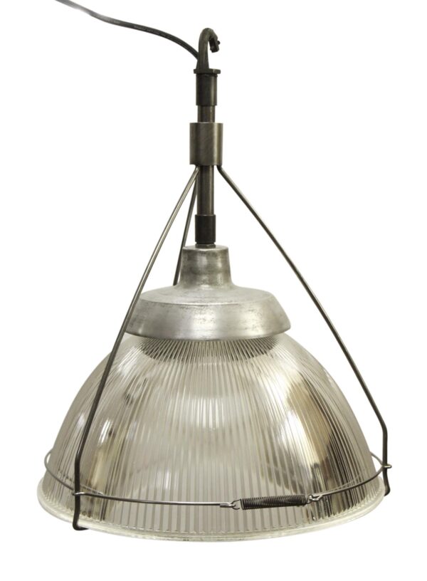 Industrial & Commercial - Reclaimed Factory Holophane Glass 21 in. Pendant Lights