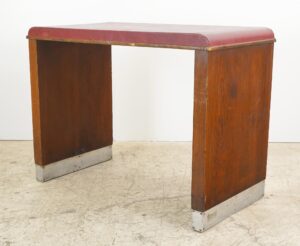 Living Room - Art Deco Wood & Vinyl Console Table