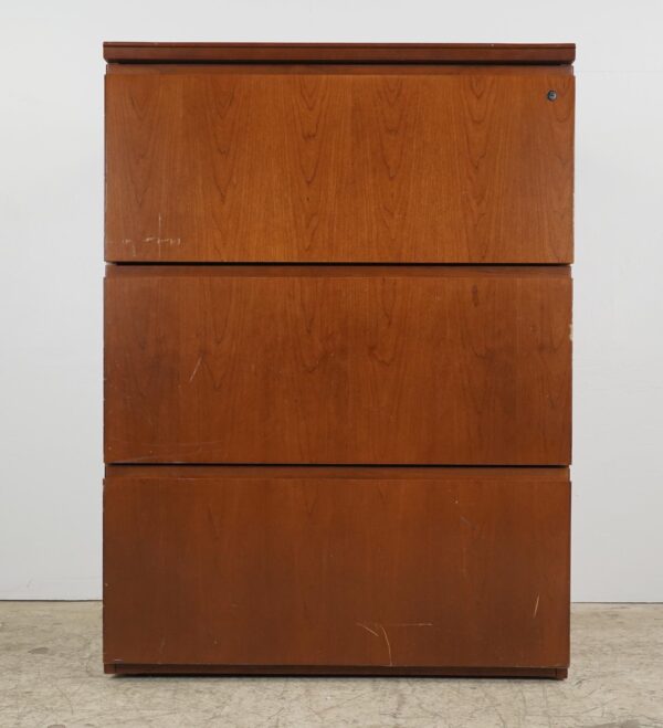 Office Furniture - Contemporary 3 Drawer Wood Office Filing Cabinet