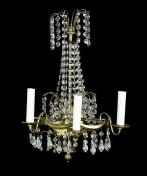 Sconces & Wall Lighting - Waldorf Astoria 3 Arm Brass & Crystal French Wall Sconces