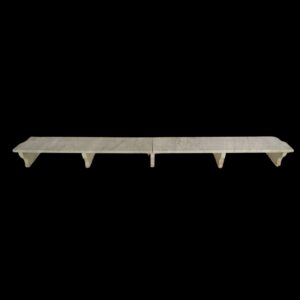 Seating - Reclaimed 195 in. White Carrara Marble Bench