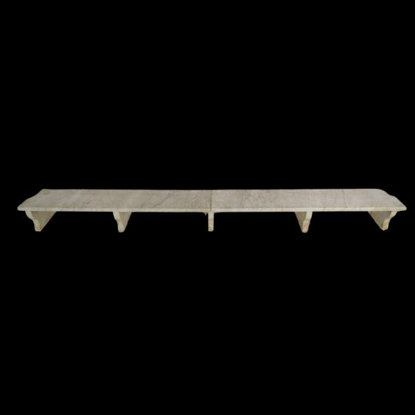 Seating - Reclaimed 195 in. White Carrara Marble Bench