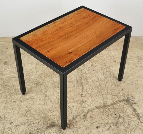 Unique Tables - Industrial Cherry Wood Steel Rectangular Side Table