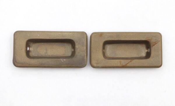 Window Hardware - Pair of Vintage 3 in. Brass Recessed Window Sash Lifts