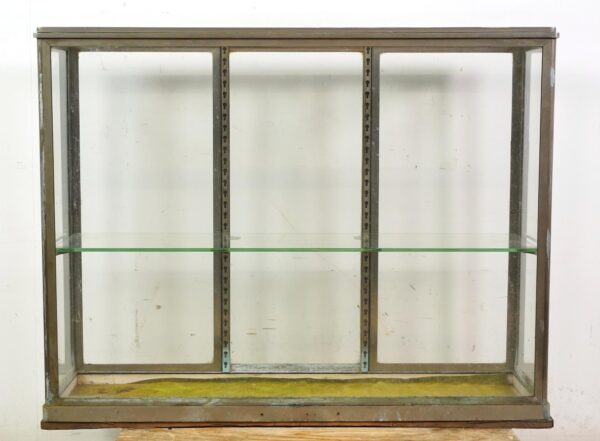 Armoires & Vitrines - Antique European Nickel Aluminum & Glass Vitrine Display Cabinet