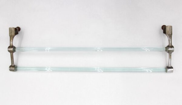 Bathroom - 1930s Art Deco 18.125 in. European Double Glass Towel Bar