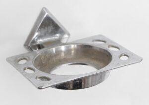 Bathroom - 1950s Nickeled Brass Cup & Toothbrush Holder