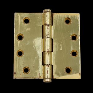 Door Hinges - Baldwin 4 x 4 in. Brass Butt Vintage Door Hinge