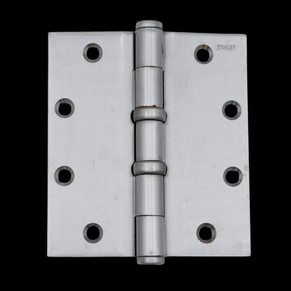 Door Hinges - Vintage Stanley Chromium Plated Butt 5 x 4.5 in. Door Hinge