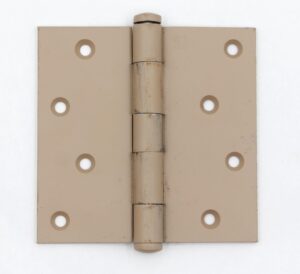 Door Hinges - Vintage Tan Steel Butt 4.5 x 4.5 in. Door Hinge