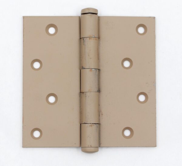 Door Hinges - Vintage Tan Steel Butt 4.5 x 4.5 in. Door Hinge